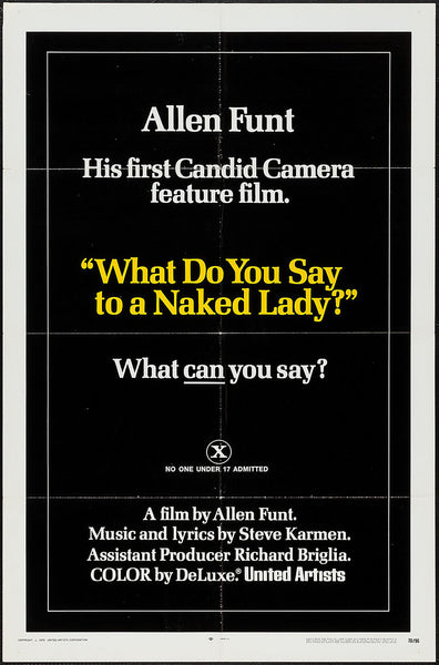 What Do You Say To A Naked Lady    US 1 SHEET
