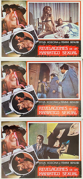 Slasher Is the Sex Maniac    5 MEXICAN LOBBY CARDS